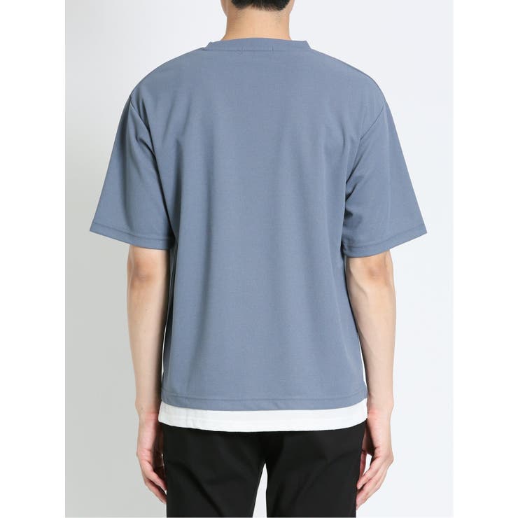 kaule 裾フェイクレイヤード クルーネック半袖Ｔシャツ | TAKA-Q MEN | 詳細画像8 