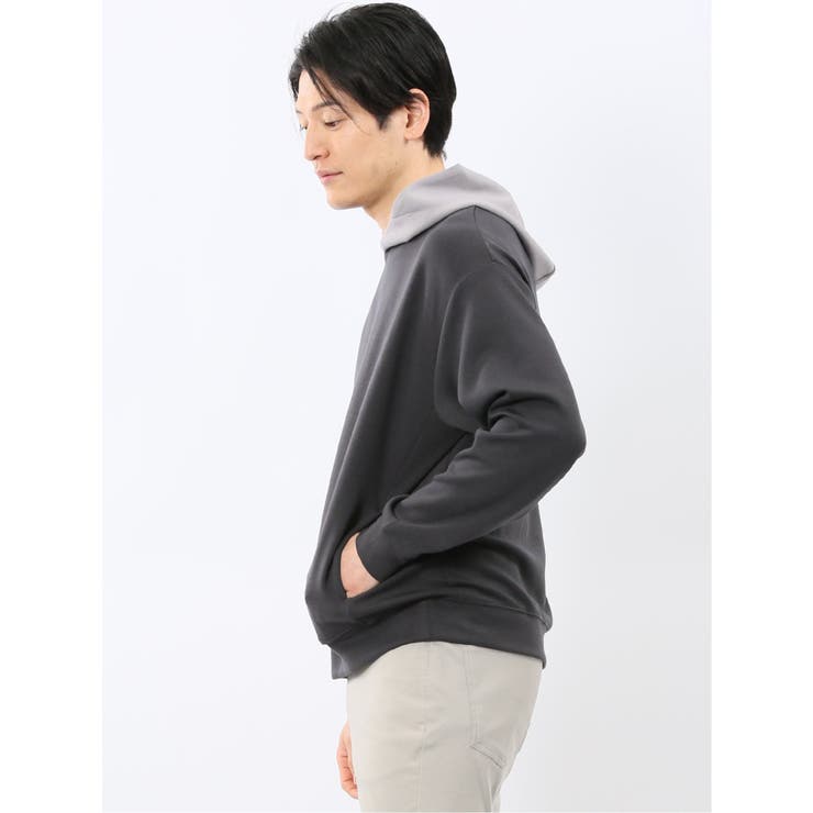 KAITEKI+ ストレッチ ダンボール 配色 プルパーカー | TAKA-Q MEN | 詳細画像2 