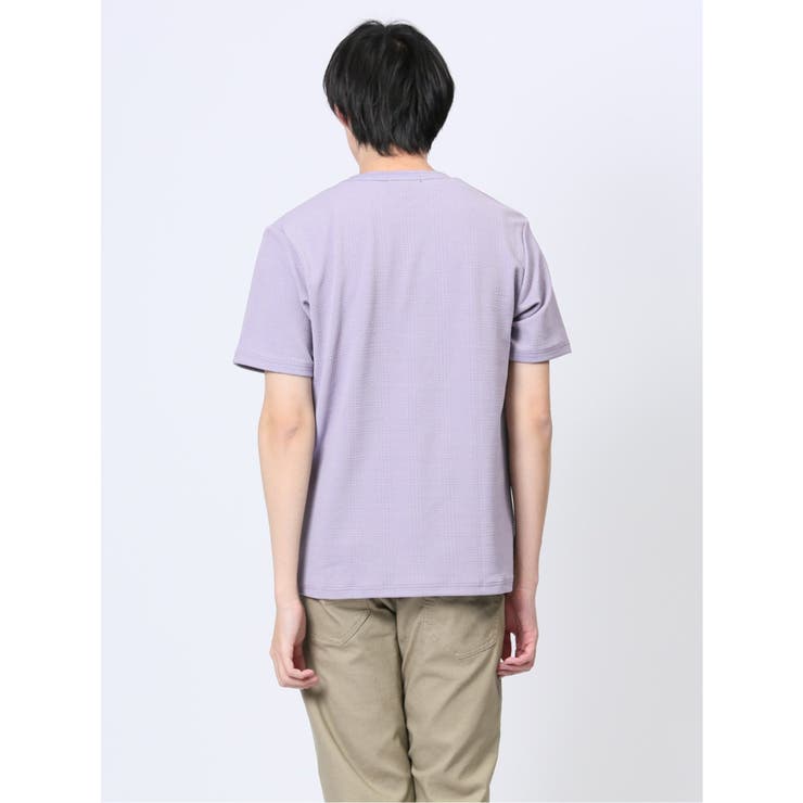 ふくれチェック クルーネック半袖Ｔシャツ | TAKA-Q MEN | 詳細画像23 