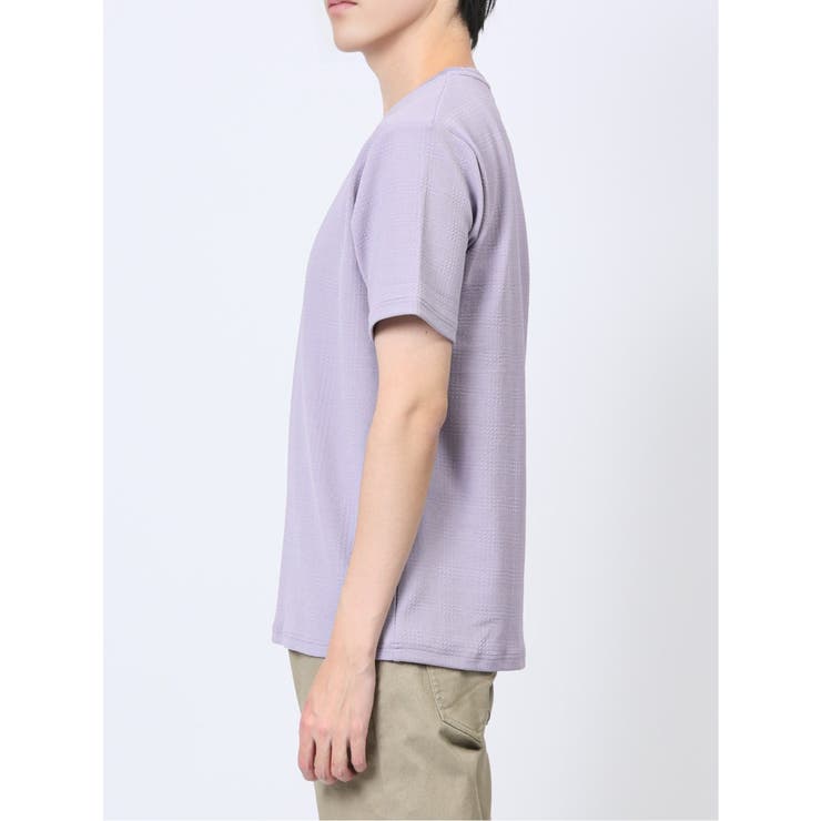 ふくれチェック クルーネック半袖Ｔシャツ | TAKA-Q MEN | 詳細画像27 