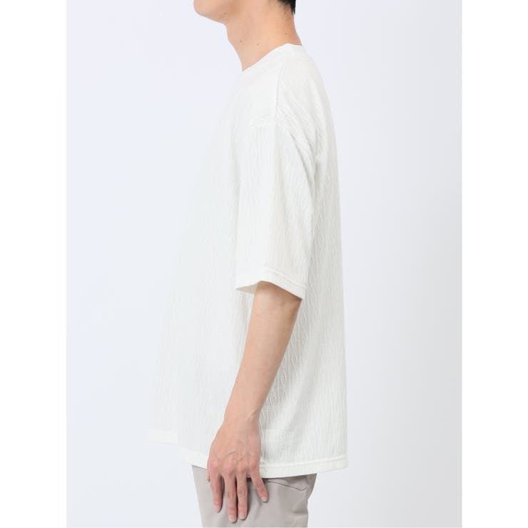 ケーブルジャガード クルーネック半袖Tシャツ | TAKA-Q MEN | 詳細画像16 