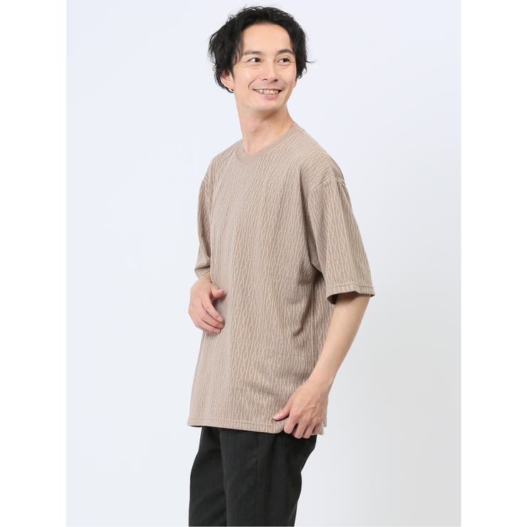 ケーブルジャガード クルーネック半袖Tシャツ | TAKA-Q MEN | 詳細画像21 