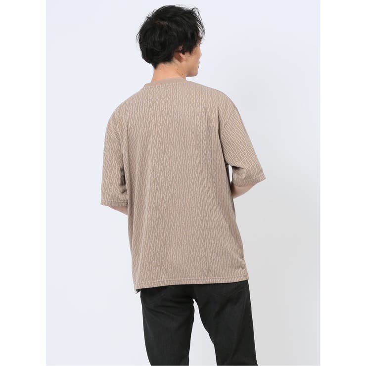 ケーブルジャガード クルーネック半袖Tシャツ | TAKA-Q MEN | 詳細画像22 