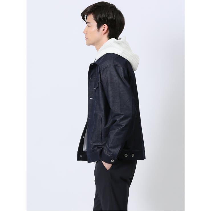 シャンブレー ストレッチ カットアウター[品番：TKQJ0024628
