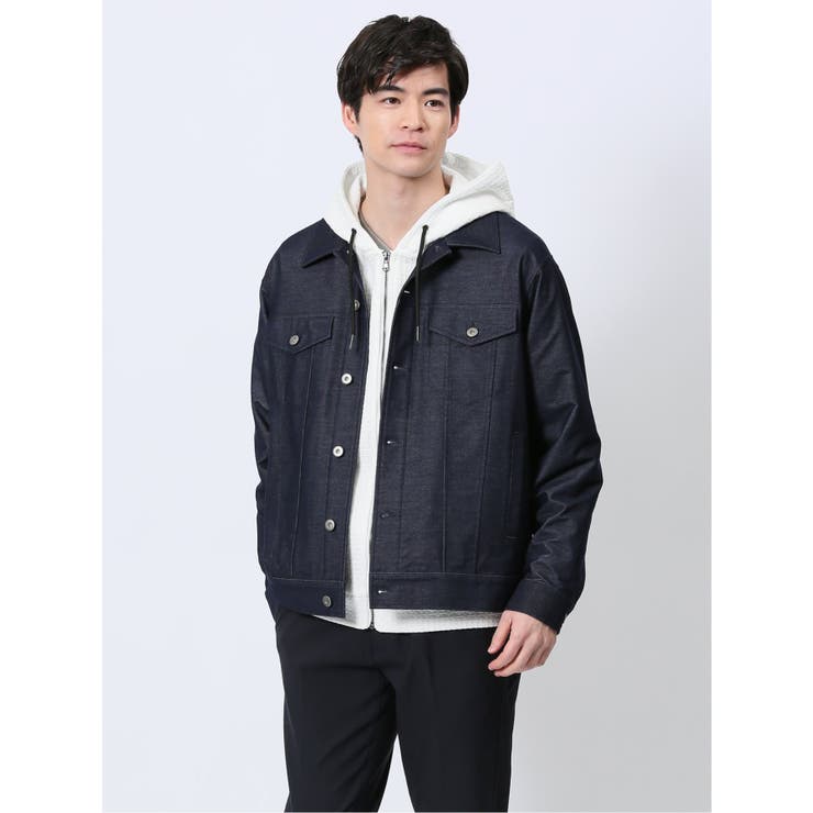 シャンブレー ストレッチ カットアウター[品番：TKQJ0024628