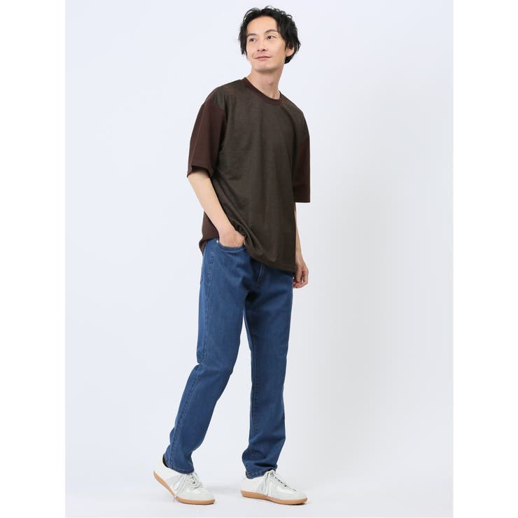 ドビーメッシュ切替 クルーネック半袖Tシャツ | TAKA-Q MEN | 詳細画像15 