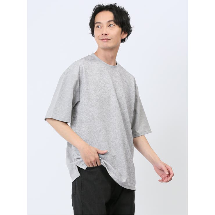 ドビーメッシュ切替 クルーネック半袖Tシャツ | TAKA-Q MEN | 詳細画像4 