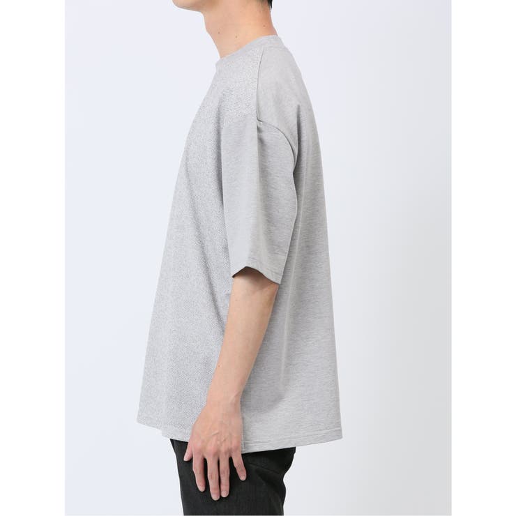 ドビーメッシュ切替 クルーネック半袖Tシャツ | TAKA-Q MEN | 詳細画像7 