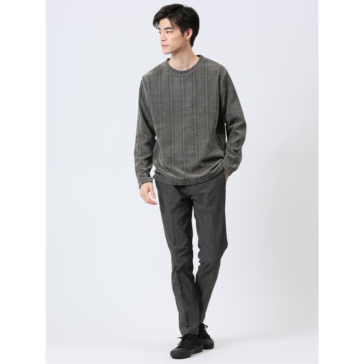 ジャガードモール クルーネック長袖Tシャツ | TAKA-Q MEN | 詳細画像29 