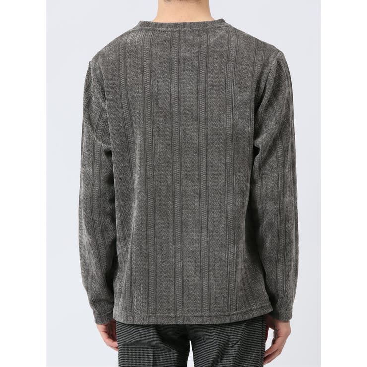 ジャガードモール クルーネック長袖Tシャツ | TAKA-Q MEN | 詳細画像32 