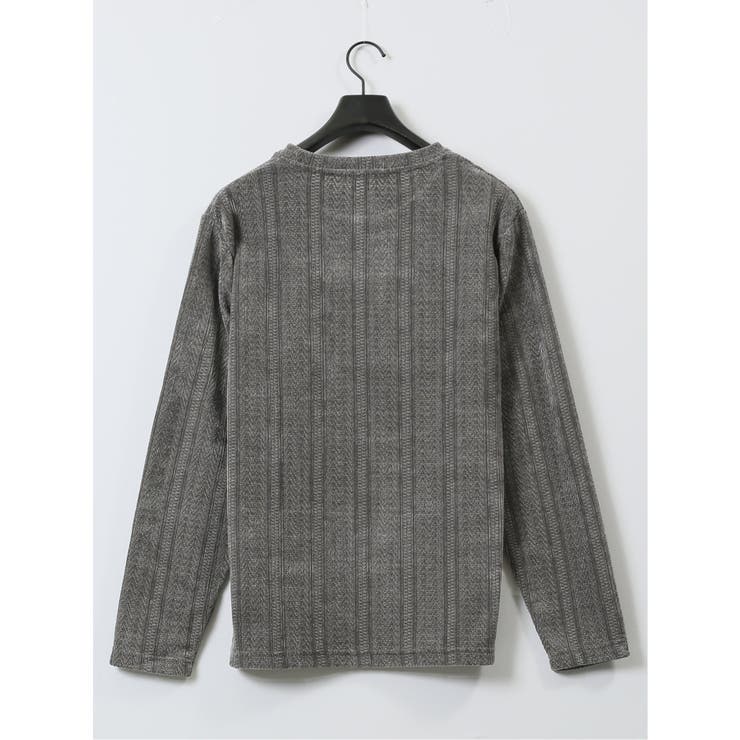 ジャガードモール クルーネック長袖Tシャツ | TAKA-Q MEN | 詳細画像36 