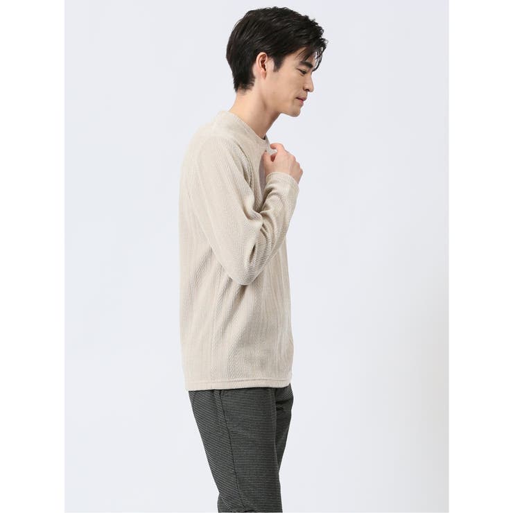 ジャガードモール クルーネック長袖Tシャツ | TAKA-Q MEN | 詳細画像4 