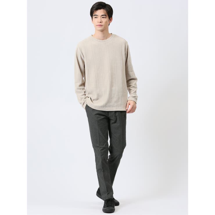 ジャガードモール クルーネック長袖Tシャツ | TAKA-Q MEN | 詳細画像5 