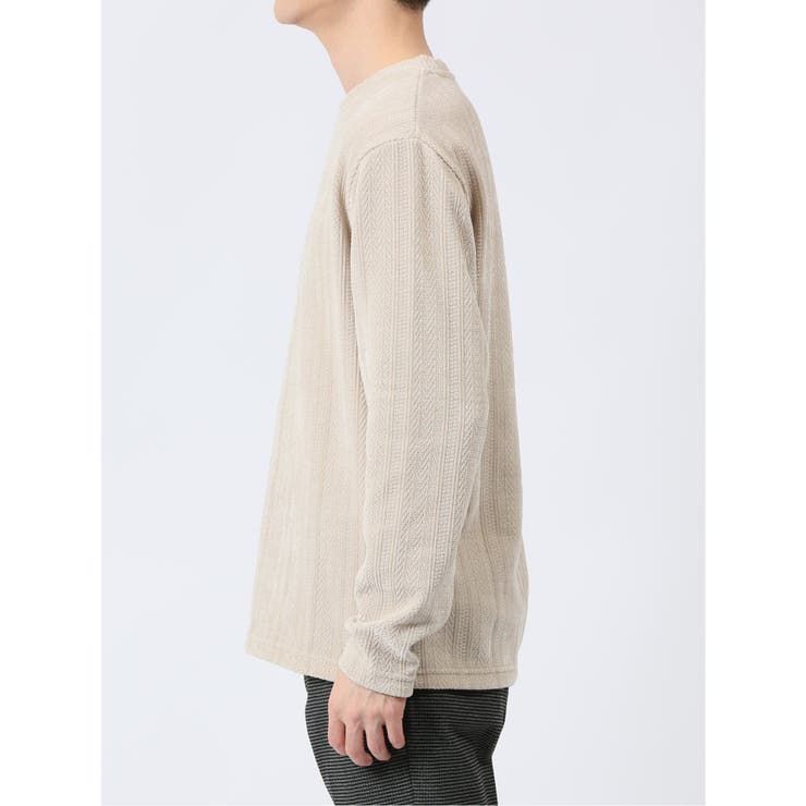 ジャガードモール クルーネック長袖Tシャツ | TAKA-Q MEN | 詳細画像7 
