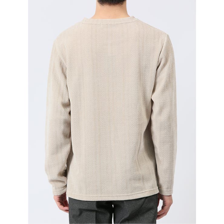 ジャガードモール クルーネック長袖Tシャツ | TAKA-Q MEN | 詳細画像8 