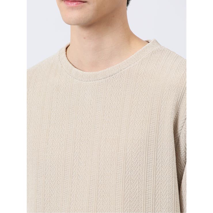 ジャガードモール クルーネック長袖Tシャツ | TAKA-Q MEN | 詳細画像9 