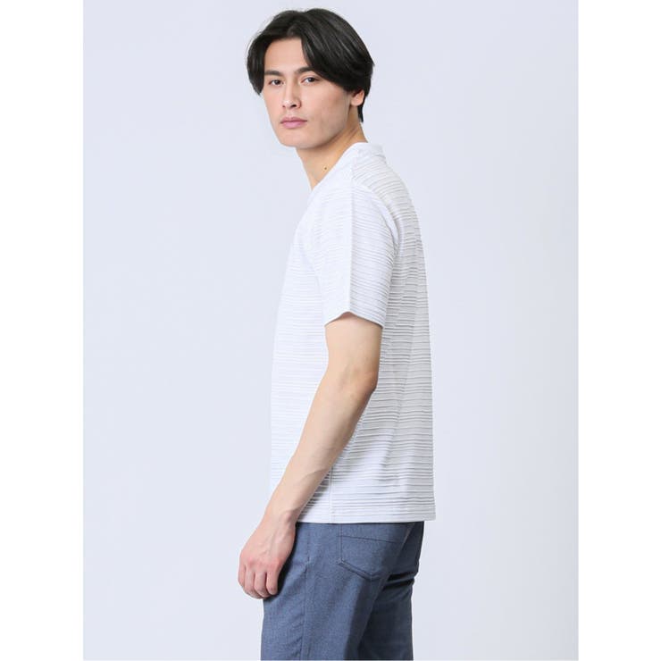 タックボーダー Vネック半袖Ｔシャツ | TAKA-Q MEN | 詳細画像12 