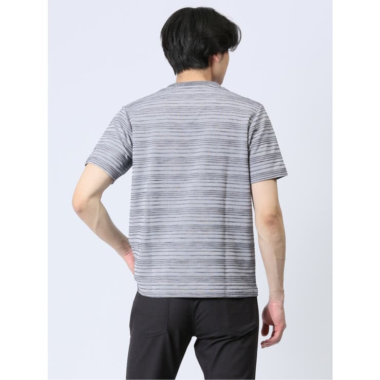 タックボーダー Vネック半袖Ｔシャツ | TAKA-Q MEN | 詳細画像22 