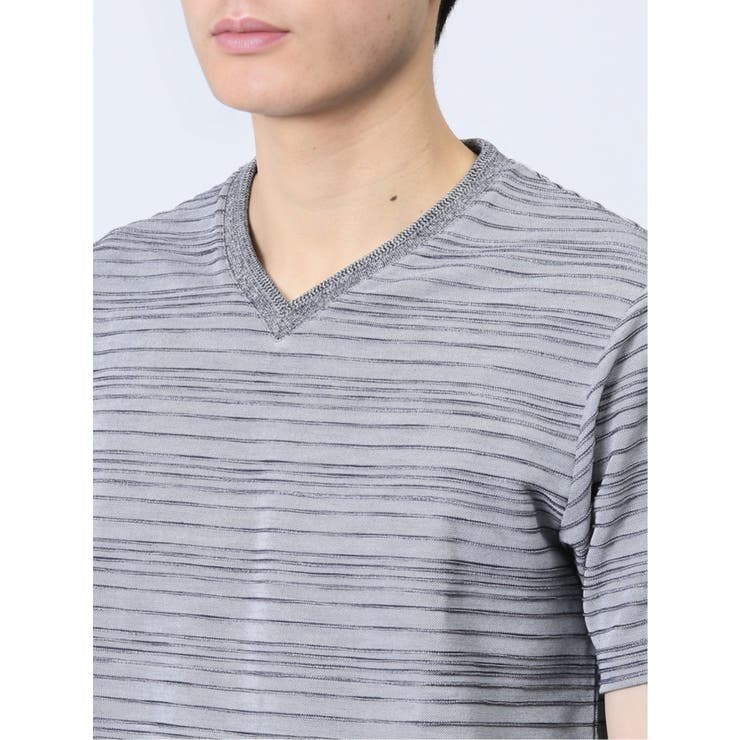 タックボーダー Vネック半袖Ｔシャツ | TAKA-Q MEN | 詳細画像27 