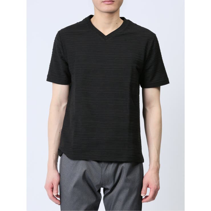 タックボーダー Vネック半袖Ｔシャツ | TAKA-Q MEN | 詳細画像5 