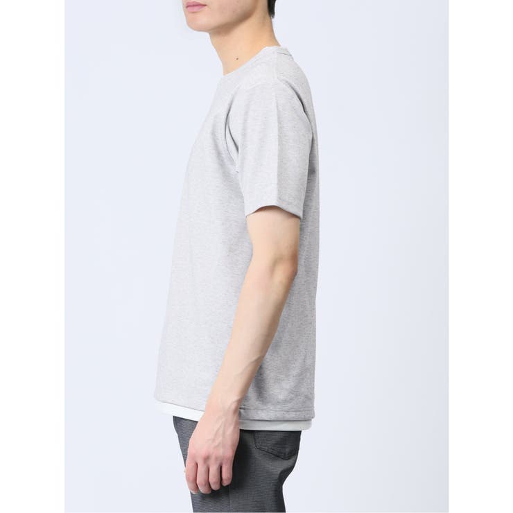 さまになる フェイクレイヤード キーネック半袖Tシャツ | TAKA-Q MEN | 詳細画像6 