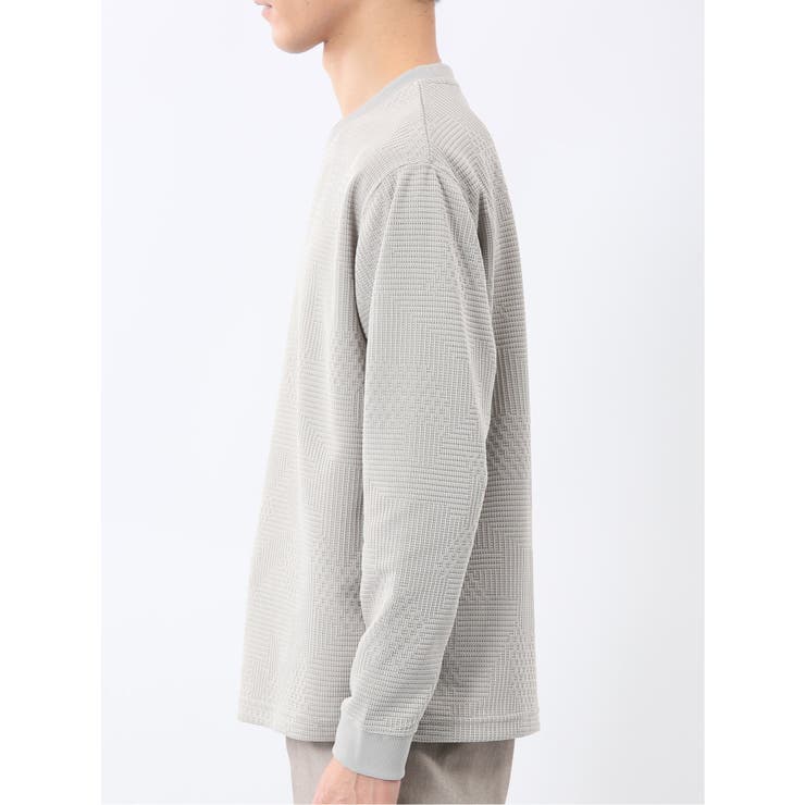 ランダムジャガード クルーネック長袖Tシャツ | TAKA-Q MEN | 詳細画像7 