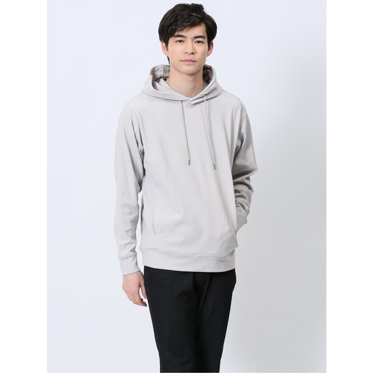 ポンチ裏メッシュ 長袖プルパーカー | TAKA-Q MEN | 詳細画像1 