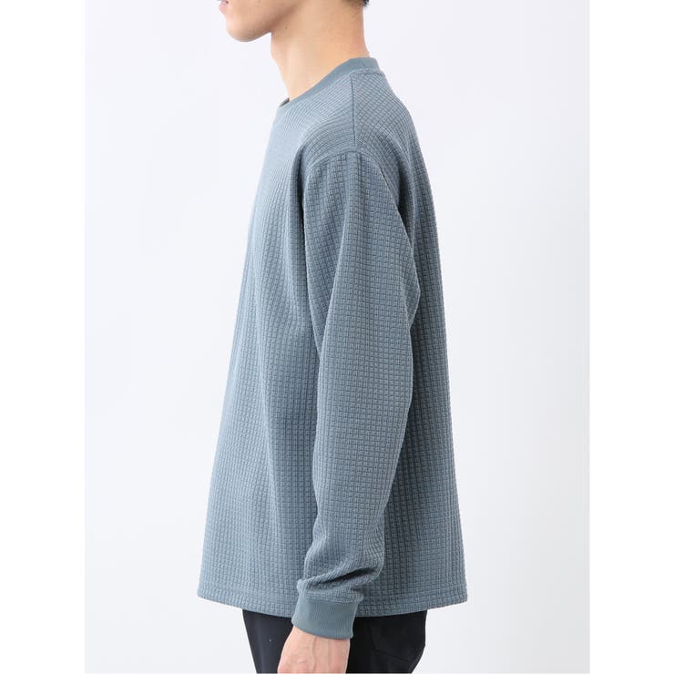 ブロックジャガード クルーネック長袖Tシャツ | TAKA-Q MEN | 詳細画像16 