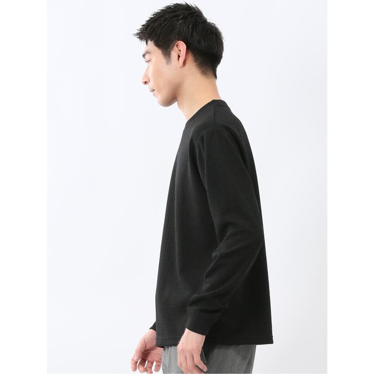 ブロックジャガード クルーネック長袖Tシャツ | TAKA-Q MEN | 詳細画像2 