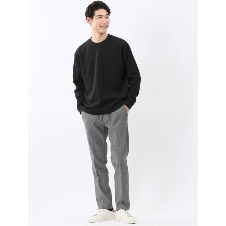 ブロックジャガード クルーネック長袖Tシャツ | TAKA-Q MEN | 詳細画像5 