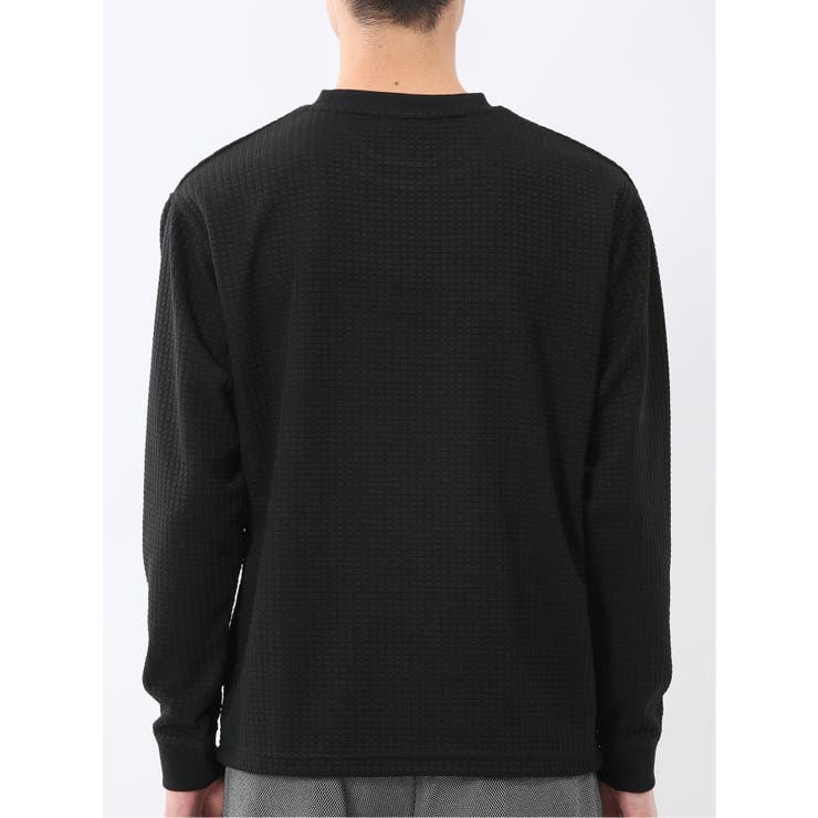 ブロックジャガード クルーネック長袖Tシャツ | TAKA-Q MEN | 詳細画像8 