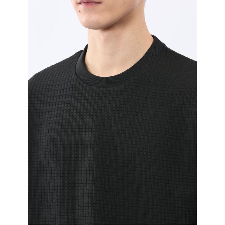 ブロックジャガード クルーネック長袖Tシャツ | TAKA-Q MEN | 詳細画像9 