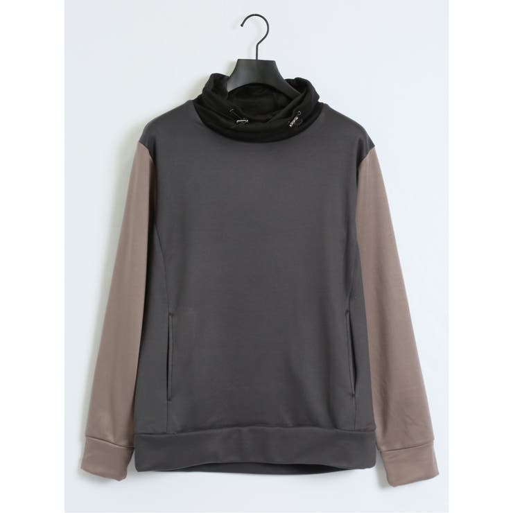 配色切替 裏シャギー クロスネック長袖プルオーバー | TAKA-Q MEN | 詳細画像12 