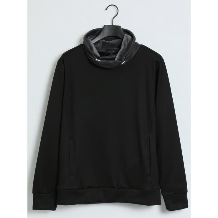 配色切替 裏シャギー クロスネック長袖プルオーバー | TAKA-Q MEN | 詳細画像23 