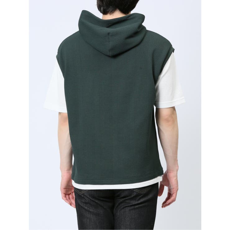 さまになる フェイクレイヤード 半袖プルパーカー | TAKA-Q MEN | 詳細画像11