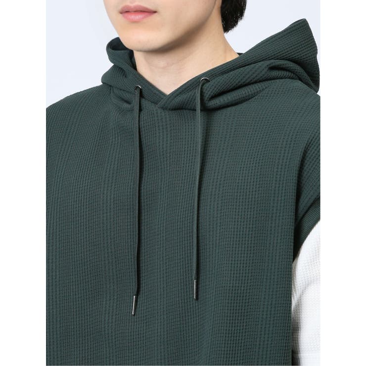 さまになる フェイクレイヤード 半袖プルパーカー | TAKA-Q MEN | 詳細画像12