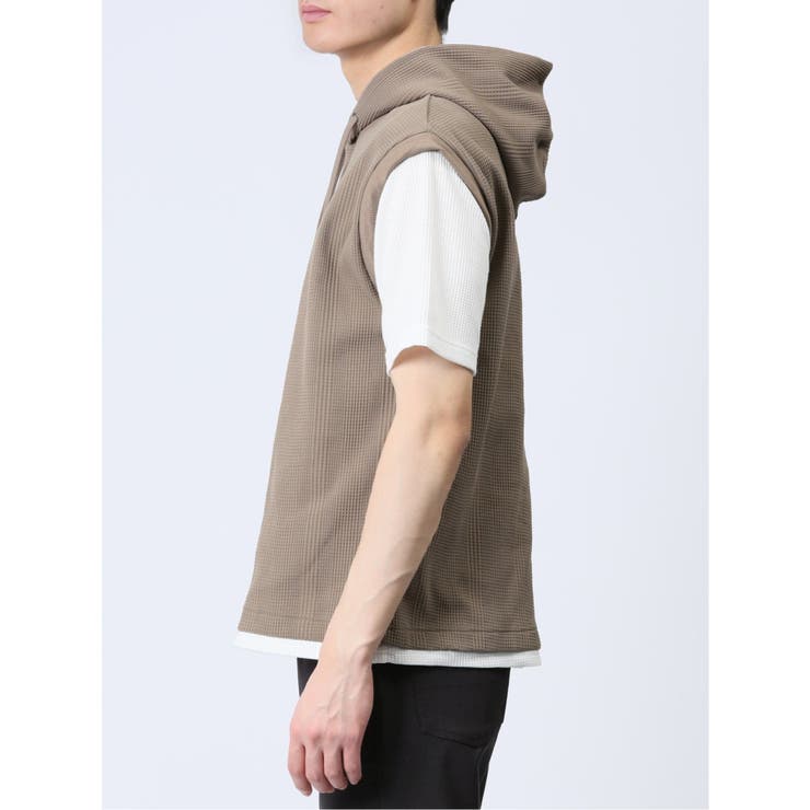 さまになる フェイクレイヤード 半袖プルパーカー | TAKA-Q MEN | 詳細画像19