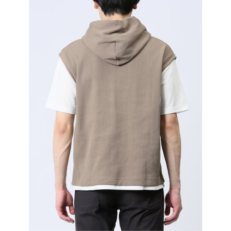 さまになる フェイクレイヤード 半袖プルパーカー | TAKA-Q MEN | 詳細画像20