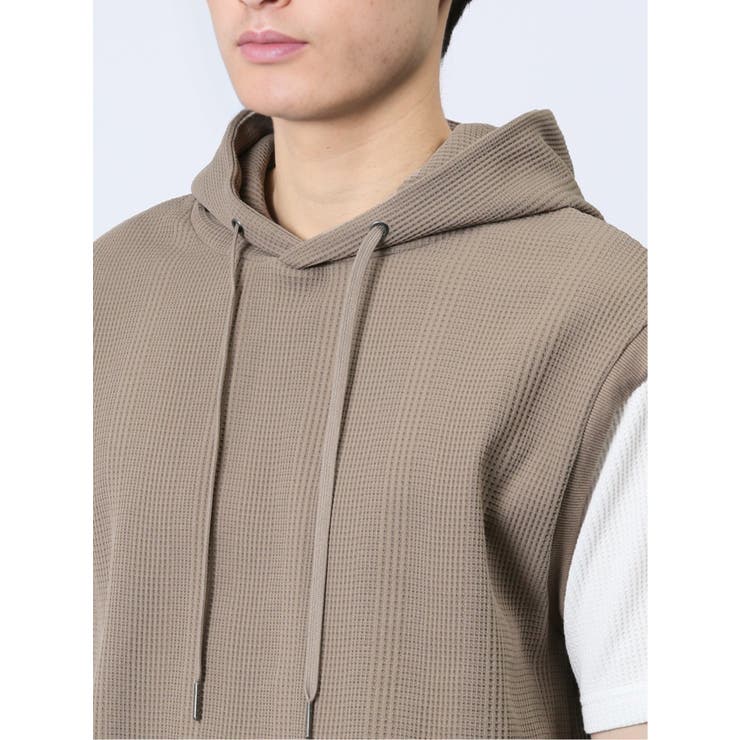 さまになる フェイクレイヤード 半袖プルパーカー | TAKA-Q MEN | 詳細画像21