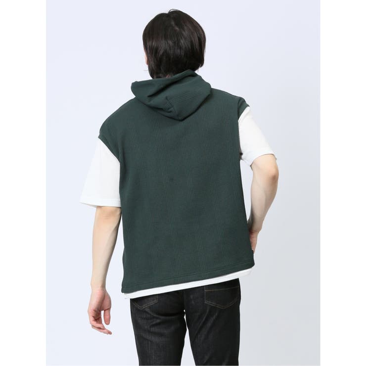 さまになる フェイクレイヤード 半袖プルパーカー | TAKA-Q MEN | 詳細画像6