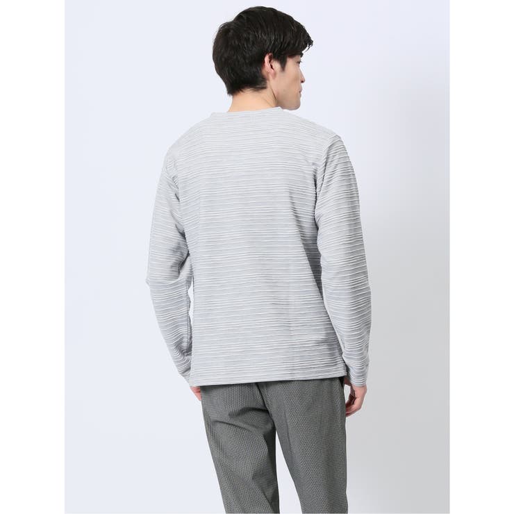 タックジャガード Vネック長袖Tシャツ | TAKA-Q MEN | 詳細画像13 
