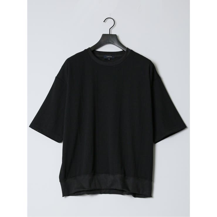 ジャガードケーブル クルーネック5分袖Ｔシャツ | TAKA-Q MEN | 詳細画像11 