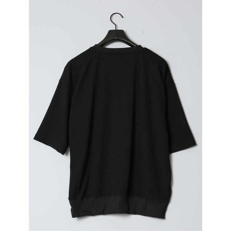 ジャガードケーブル クルーネック5分袖Ｔシャツ | TAKA-Q MEN | 詳細画像12 