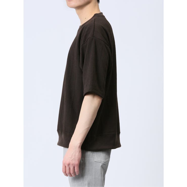 ジャガードケーブル クルーネック5分袖Ｔシャツ | TAKA-Q MEN | 詳細画像18 