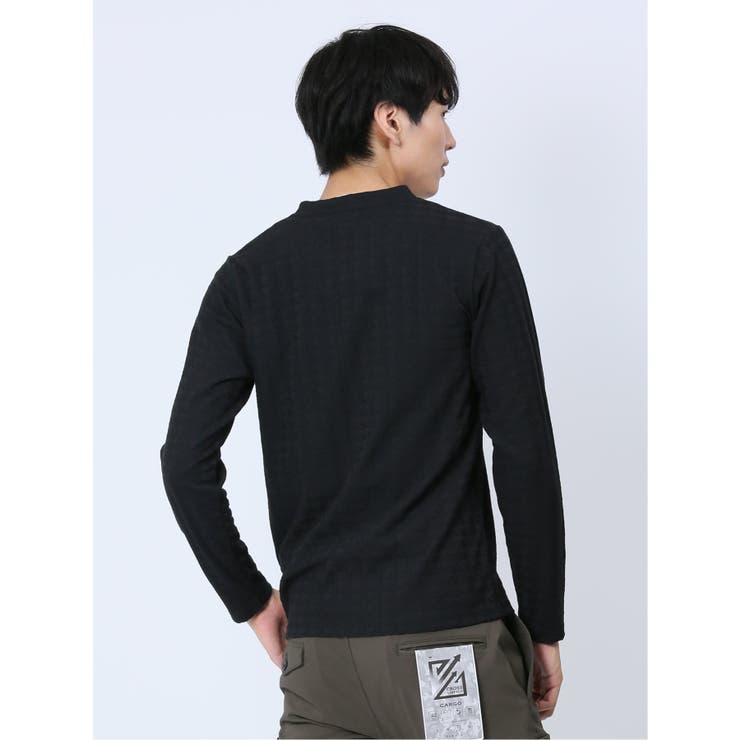 リンクスジャガード千鳥 Vネック長袖Tシャツ | TAKA-Q MEN | 詳細画像13 