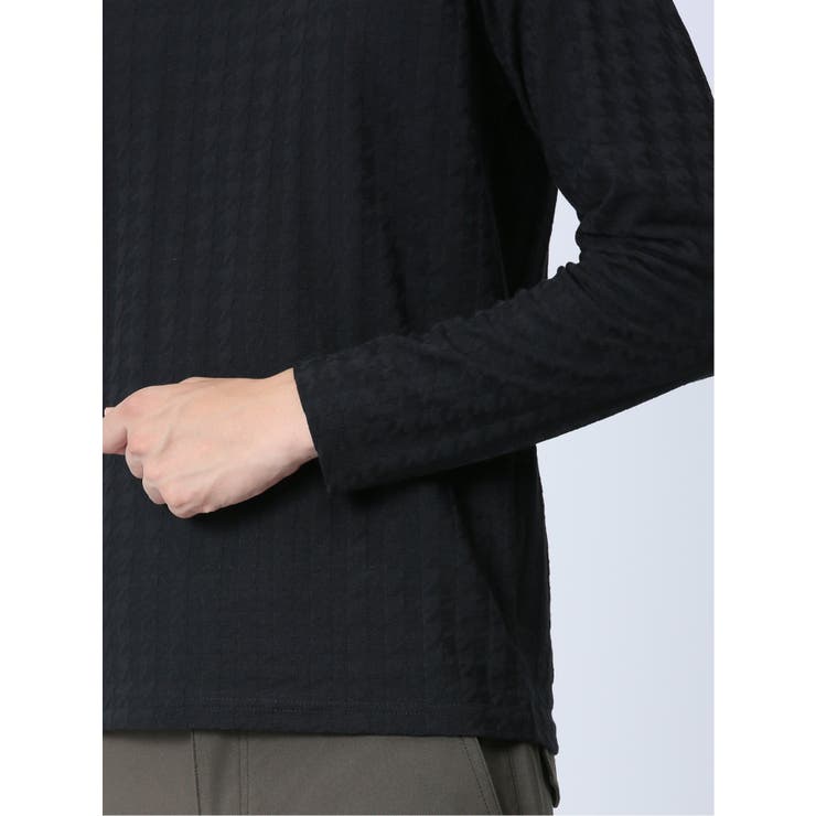 リンクスジャガード千鳥 Vネック長袖Tシャツ | TAKA-Q MEN | 詳細画像19 