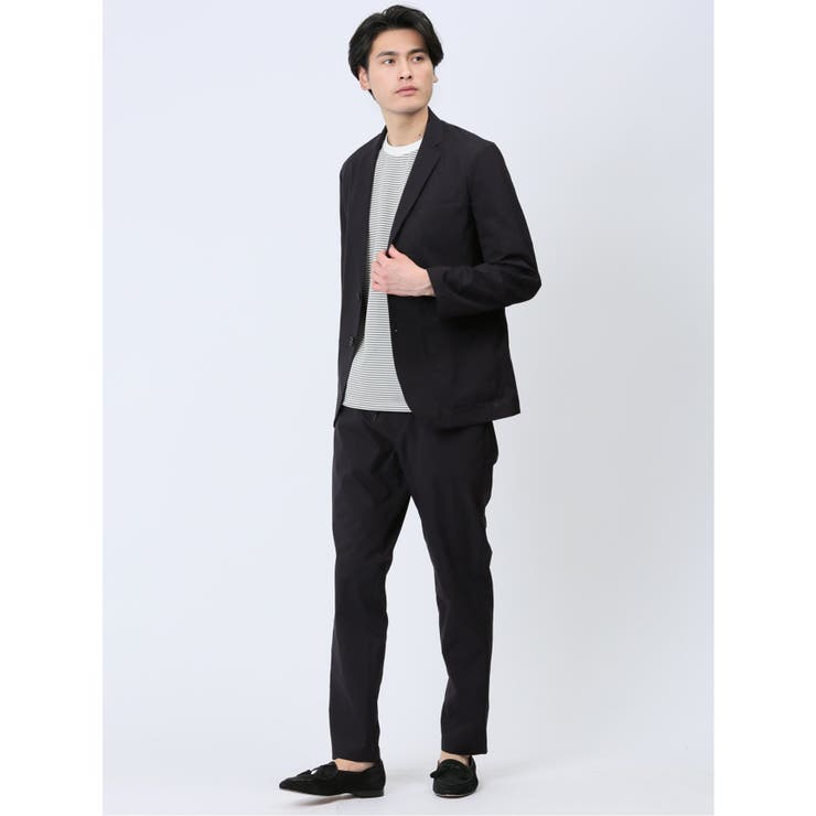 リップルマイクロボーダー クルーネック半袖Tシャツ | TAKA-Q MEN | 詳細画像23 