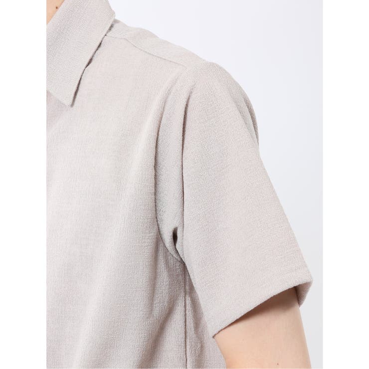 モザイクジャガード スキッパー半袖ポロシャツ | TAKA-Q MEN | 詳細画像10 