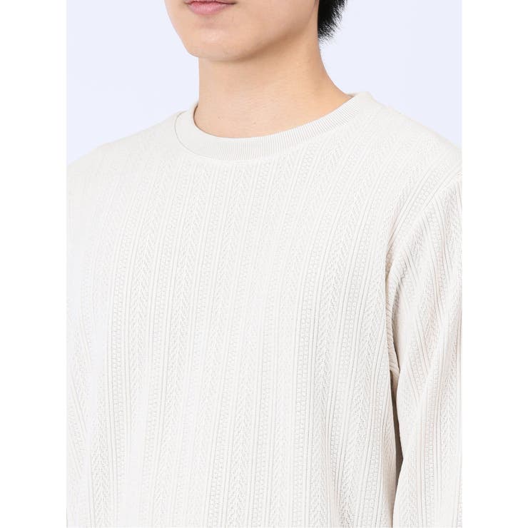 ジャガードモール クルーネック長袖Ｔシャツ | TAKA-Q MEN | 詳細画像8 