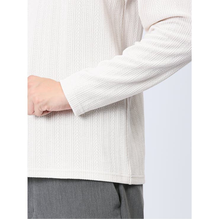 ジャガードモール クルーネック長袖Ｔシャツ | TAKA-Q MEN | 詳細画像9 